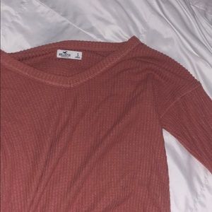 cute hollister off the shoulder sweater
